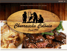 Tablet Screenshot of churrascaocolonia.com.br